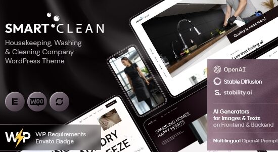 SmartClean | Chủ đề WordPress của Công ty dọn dẹp, giặt giũ và dọn dẹp