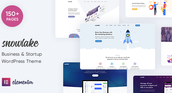 Snowlake - Chủ đề WordPress khởi nghiệp và kinh doanh sáng tạo