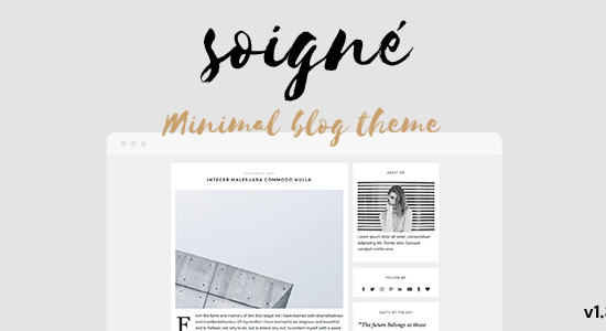 Soigne - Một chủ đề blog WordPress tối giản đáp ứng