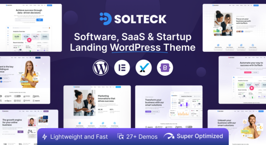 SolTeck - Chủ đề WordPress phần mềm, khởi nghiệp và SaaS Landing