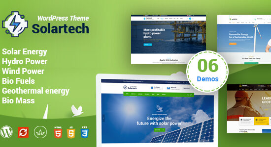 Solar Tech - Chủ đề WordPress về năng lượng thay thế và tái tạo