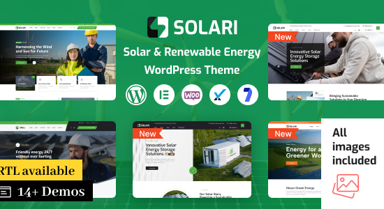 Solari - Chủ đề WordPress về Sinh thái & Năng lượng Mặt trời