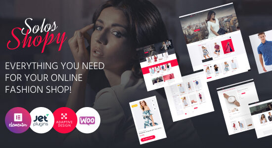 SolosShopy - Chủ đề WooC Commerce của Fashion Shop Elementor