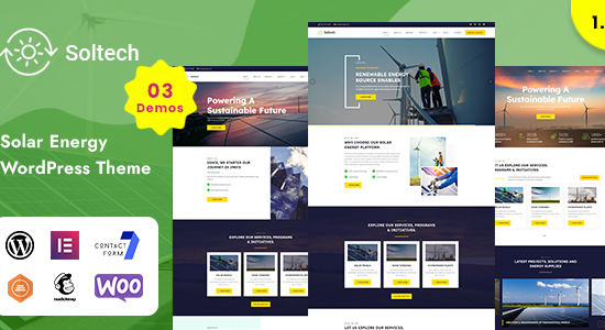 Soltech - Chủ đề WordPress về năng lượng tái tạo bằng năng lượng mặt trời