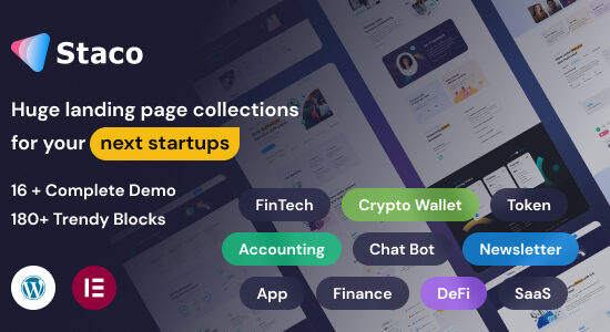 Staco - Chủ đề WordPress dành cho doanh nghiệp khởi nghiệp SaaS