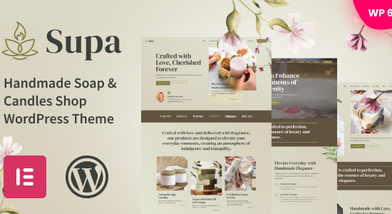 Supa - Chủ đề WordPress về cửa hàng xà phòng và nến thủ công