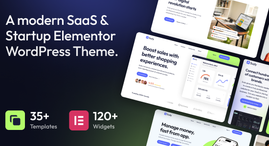 Suzly - Chủ đề WordPress SaaS & Startup Elementor