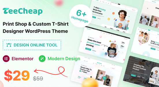 TeeCheap - Cửa hàng in & Tùy chỉnh thiết kế áo phông Chủ đề WordPress trực tuyến