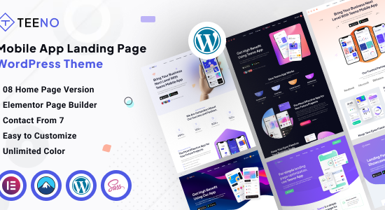 Teeno - Chủ đề WordPress đích cho ứng dụng