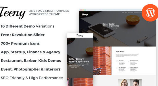 Teeny - Chủ đề WordPress đa năng một trang