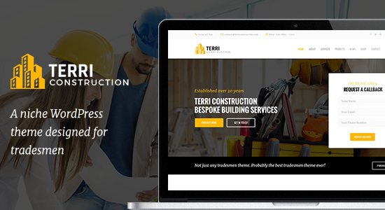 Terri - Chủ đề WordPress xây dựng