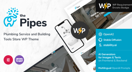 The Pipes - Chủ đề WordPress Thợ sửa ống nước và Thợ xây