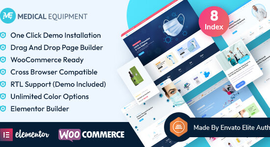 Thiết bị y tế - Chủ đề WordPress Elementor thương mại điện tử