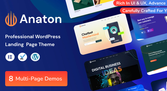 Trang đích Anaton SaaS WordPress