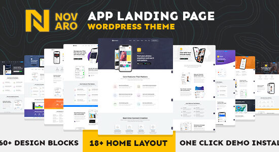 Trang đích ứng dụng WordPress Responsive Theme dành cho Công ty phát triển phần mềm & công nghệ - Novaro