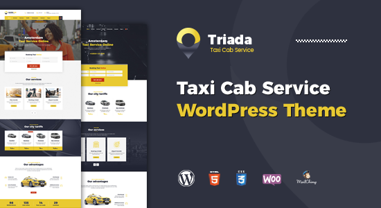 Triada - Chủ đề WordPress của Công ty Dịch vụ Taxi Cab