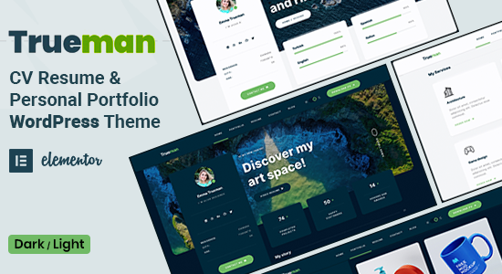 Trueman - CV sơ yếu lý lịch WordPress Theme