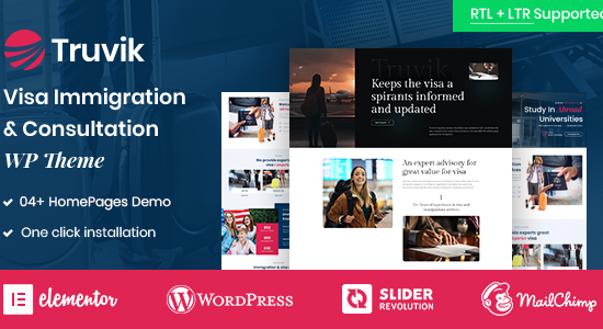 Truvik - Chủ đề WordPress tư vấn nhập cư + RTL