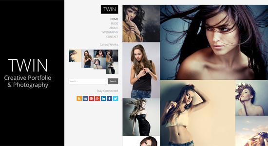 Twin - Chủ đề WordPress về danh mục đầu tư và nhiếp ảnh sáng tạo