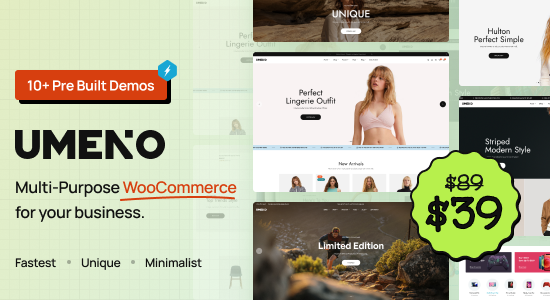 Umeno - Chủ đề WooC Commerce đa năng