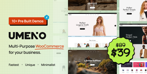 Umeno - Chủ đề WooC Commerce đa năng