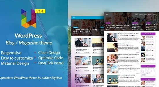 Unick - Chủ đề Thiết kế Material Design cho Blog / Tạp chí WordPress