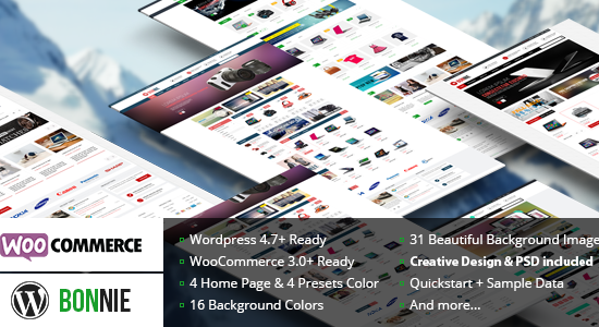 VG Bonnie - Chủ đề WordPress WooC Commerce sáng tạo