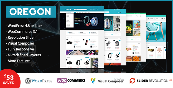 VG Oregon - Chủ đề WordPress WooC Commerce đáp ứng