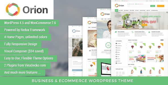 VG Orion - Chủ đề WordPress dành cho doanh nghiệp và thương mại điện tử