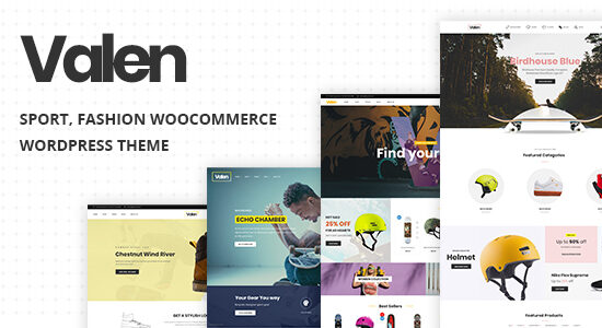 Valen - Chủ đề WordPress về thể thao, thời trang WooC Commerce