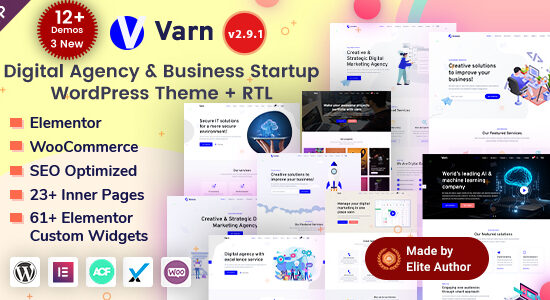 Varn - Chủ đề WordPress của Cơ quan tiếp thị CNTT & SEO Danh mục đầu tư