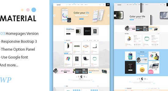 Vật liệu - Chủ đề WordPress WooC Commerce điện tử