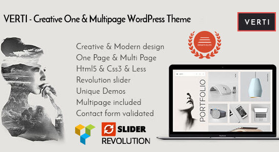 Verti - Chủ đề WordPress OnePage & MultiPage sáng tạo