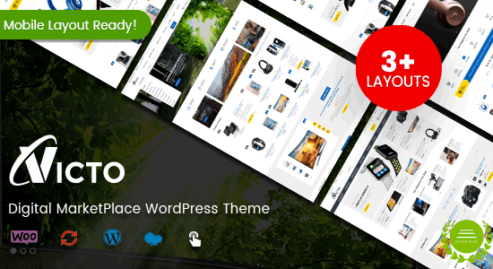 Victo - Chủ đề WordPress của Digital MarketPlace (Bao gồm bố cục trên thiết bị di động)