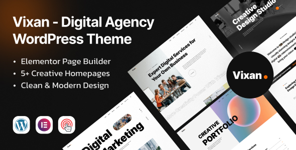 Vixan - Chủ đề WordPress của Digital Agency Portfolio Elementor