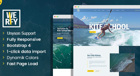 Werfy - Chủ đề WordPress Lướt sóng & Thể thao dưới nước