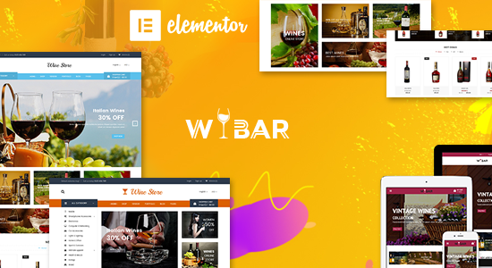 Wibar | Chủ đề WordPress về rượu vang và vườn nho WooC Commerce