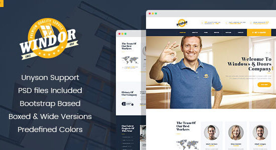 Windor – Chủ đề WordPress Sản xuất Windows