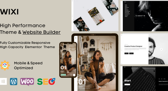 Wixi - Personal Portfolio WordPress Theme