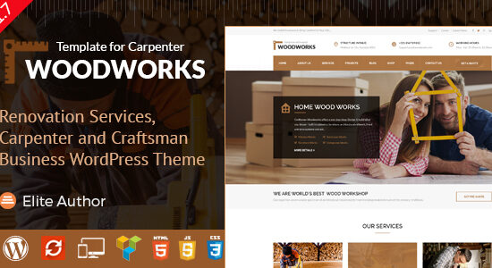 Wood Works - Chủ đề WordPress dành cho doanh nghiệp thợ mộc và thợ thủ công