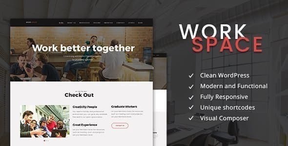 WorkSpace - Chủ đề WordPress văn phòng CoWorking sáng tạo