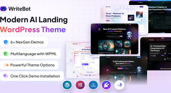 Writebot - Chủ đề WordPress khởi nghiệp AI