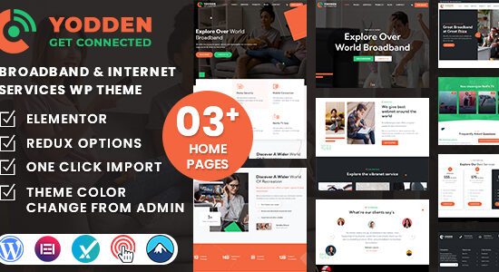 Yodden - Chủ đề WordPress về dịch vụ Internet và băng thông rộng