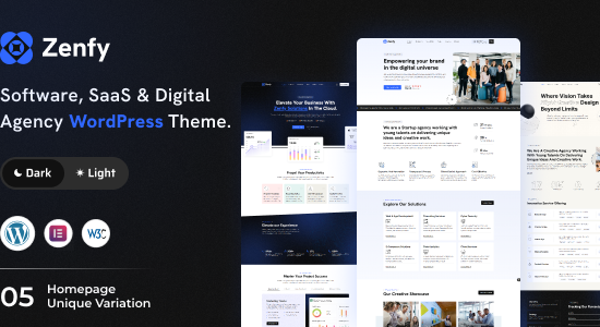 Zenfy - Chủ đề WordPress về phần mềm, SaaS & Digital Agency