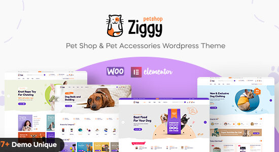 Ziggy - Chủ đề WordPress của cửa hàng thú cưng