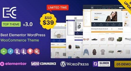 eCode WP - Chủ đề phần tử WooC Commerce đa năng