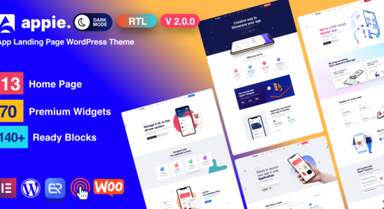 trang đích ứng dụng appie Chủ đề WordPress