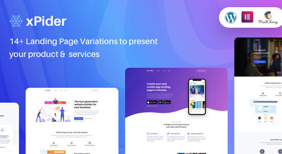 xPider | Trang đích ứng dụng WordPress