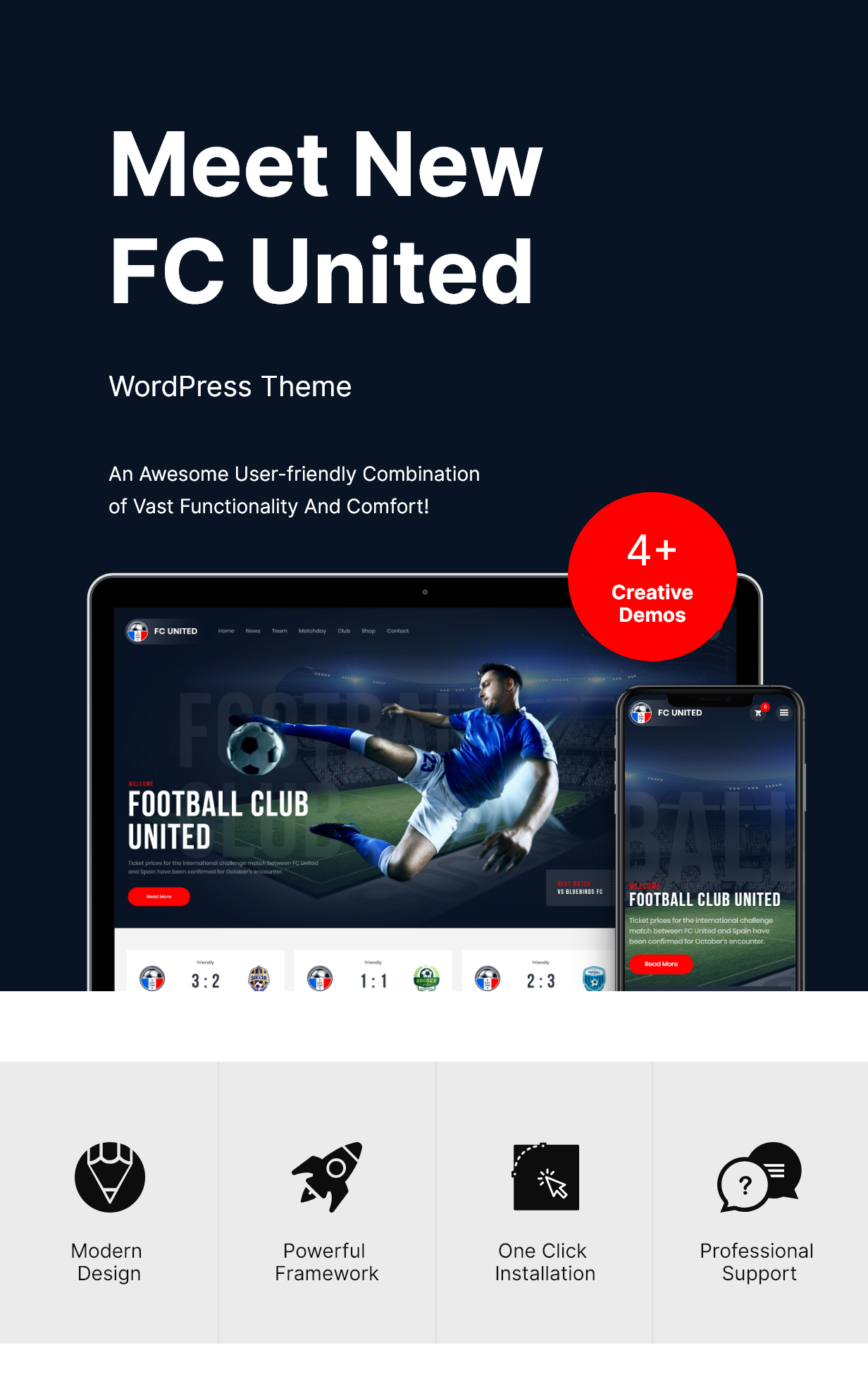 FC United | Football, Soccer & Sports Theme - 1