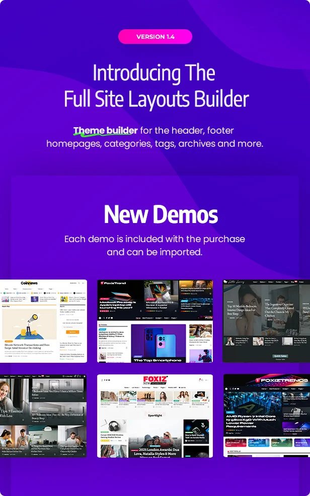 Foxiz wordpress news theme version 1.4